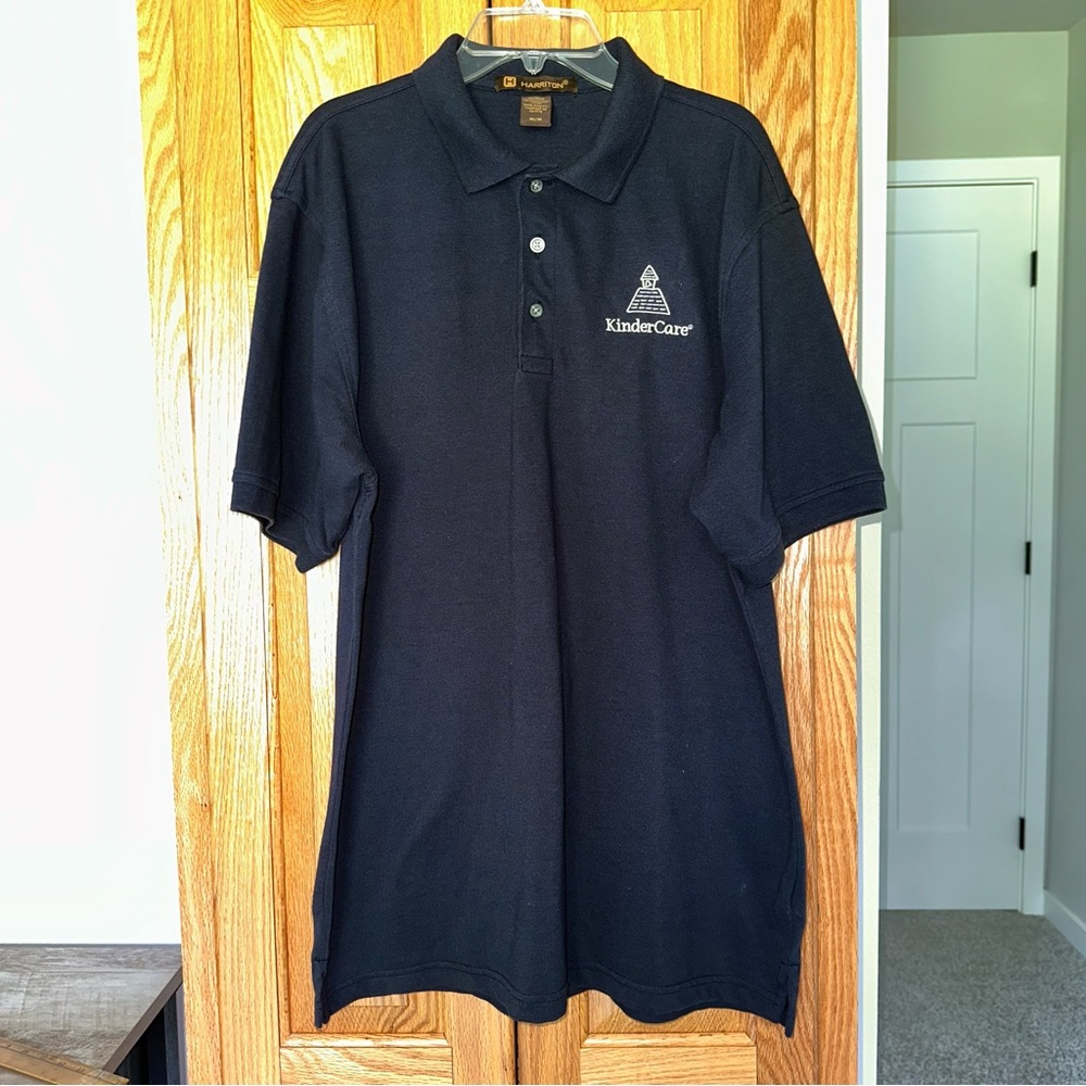 Navy Blue Polo Shirt unisex size M uniform from Kinder Care